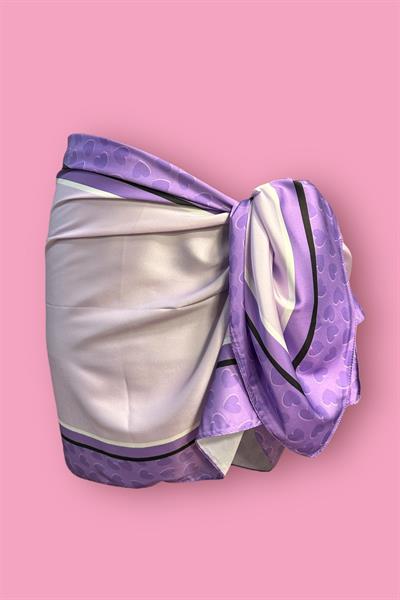 Özel Tasarım Mor Göz Desen İç Göstermeyen Pareo  45*145 Cm