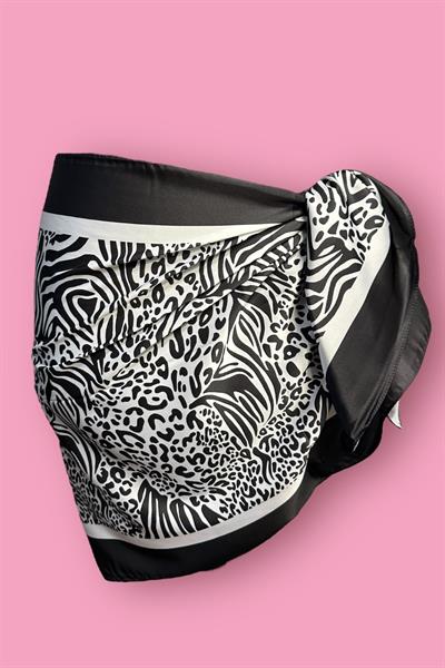 Özel Tasarım Zebra Leopar İç Göstermeyen Pareo  45*145 Cm