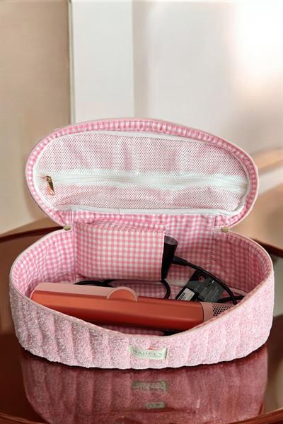 Pembe Airstrait Uyumlu Batarya Bölmeli Tüm Saç Şekillendirici İçin Xl Boy Çanta Seyahat Çantası