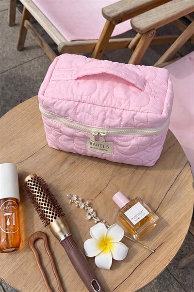 Pembe Daisy Seyahat Makyaj Çantası