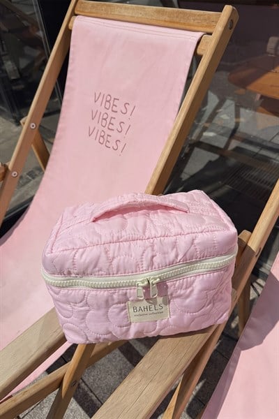 Pembe Daisy Seyahat Makyaj Çantası