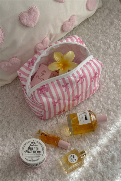 Pembe Fiyonk Makyaj Çantası