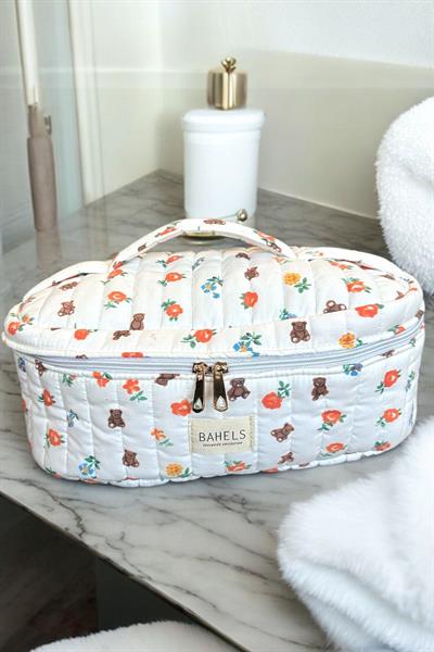 Ayıcık Desen Airwrap Uyumlu Içi Bölmeli Tüm Saç Şekillendirici Için Xl Boy Çanta Seyahat Çantası