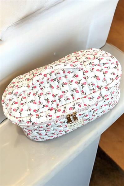 Gül Desen Airwrap Uyumlu Içi Bölmeli Tüm Saç Şekillendirici Için Xl Boy Çanta Seyahat Çantası