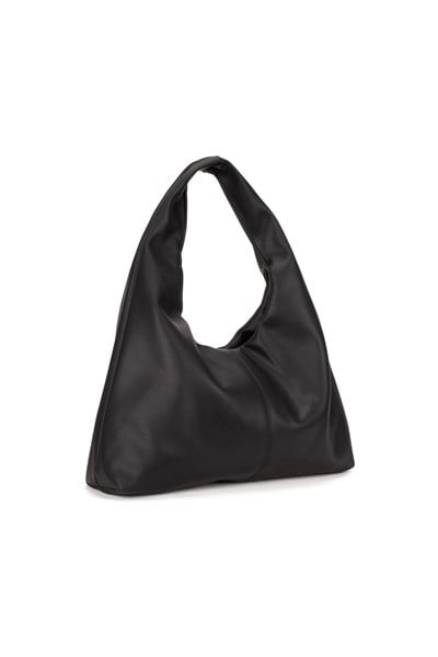 Siyah Deri Kadın Shopper Omuz Çantası – Yumuşak Form Vintage Model