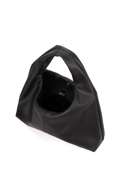 Siyah Deri Kadın Shopper Omuz Çantası – Yumuşak Form Vintage Model