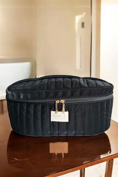 Siyah Airwrap Uyumlu İçi Bölmeli Tüm Saç Şekillendirici İçin Xl Boy Çanta Seyahat Çantası