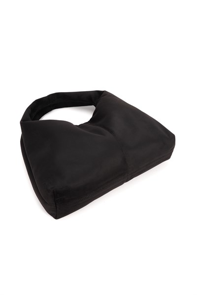 Siyah Süet Kadın Shopper Omuz Çantası – Yumuşak Form Vintage Model