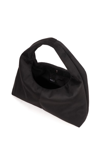 Siyah Süet Kadın Shopper Omuz Çantası – Yumuşak Form Vintage Model