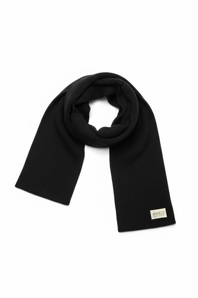 Siyah Triko Örgü Atkı Şal Omuz Şalı