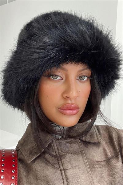 Siyah Viral Rus Kalpak Şapka