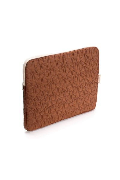 Star Puffy Bronz Yıldız Desen XL Macbook ve Tablet Uyumlu Portföy Çanta