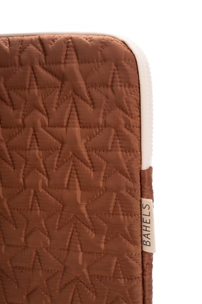 Star Puffy Bronz Yıldız Desen XL Macbook ve Tablet Uyumlu Portföy Çanta