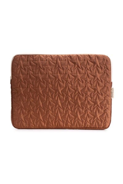 Star Puffy Bronz Yıldız Desen XL Macbook ve Tablet Uyumlu Portföy Çanta