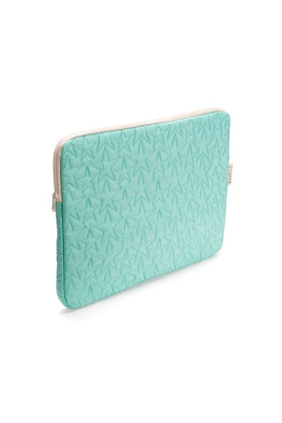 Star Puffy Mint Yıldız Desen XL Macbook ve Tablet Uyumlu Portföy Çanta