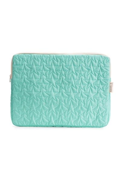 Star Puffy Mint Yıldız Desen XL Macbook ve Tablet Uyumlu Portföy Çanta