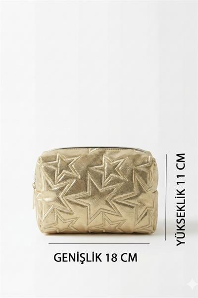 Stargirl Gold Yıldız Makyaj Çantası