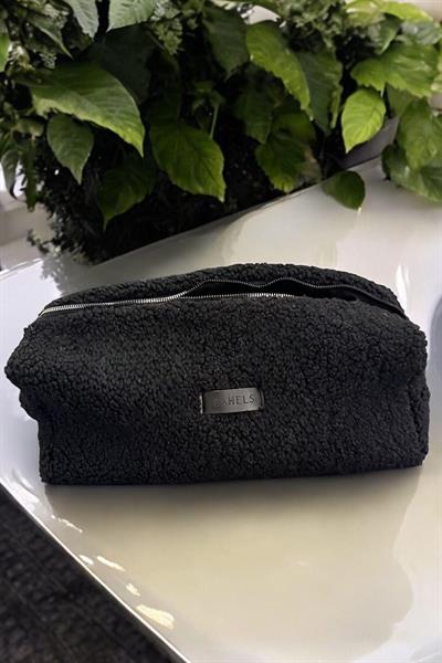 Teddy Peluş Siyah Tüm Saç Şekillendirici İçin Xl Boy Çanta Seyahat Çantası