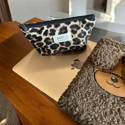 Viral Leopar Fermuarlı Tek Gözlü  Kalemlik Kalem Kutusu Cüzdan Makyaj Çantası
