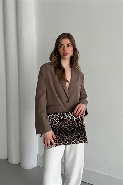 Viral Leopar Portföy Çanta