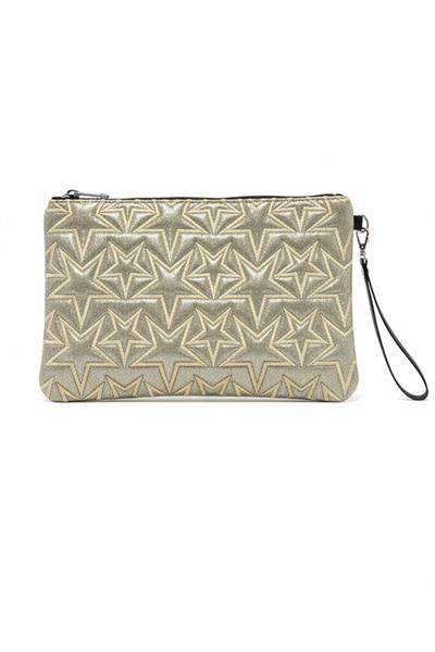 Yıldız Desenli Sarı Portföy Çanta