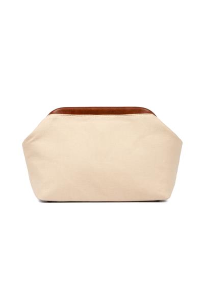 Kadın Kahve Detaylı Kanvas Portföy & Clutch Çanta