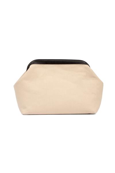 Kadın Siyah Detaylı Kanvas Portföy & Clutch Çanta