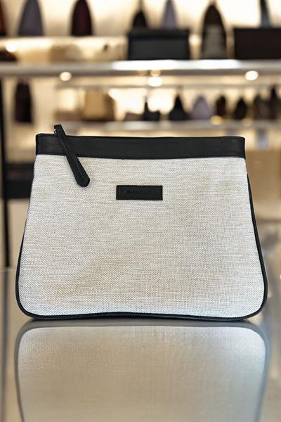 Kanvas Siyah Özel Tasarım Kadın Portföy & Clutch Çanta