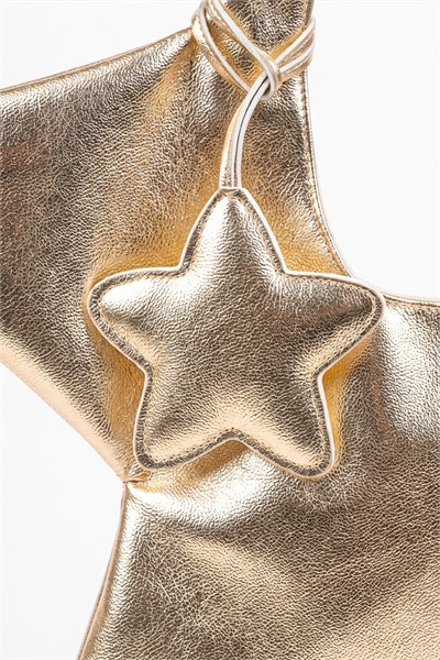 Staria Gold Yıldız Charmlı Tote Omuz Çantası