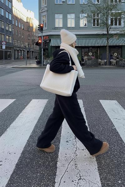 Teddy Peluş  Tote Bag Omuz Çantası