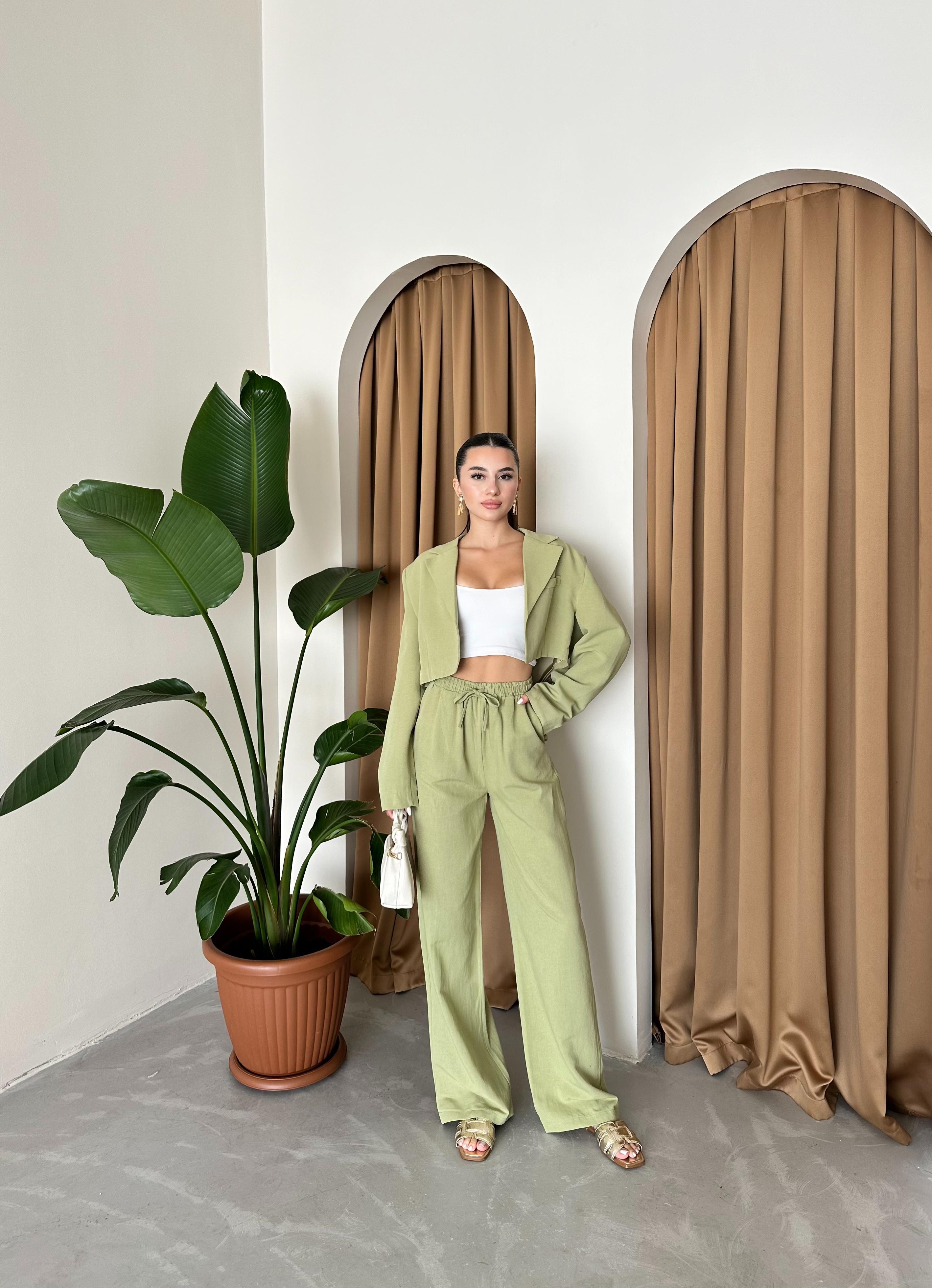 Kadın Keten Pantolon