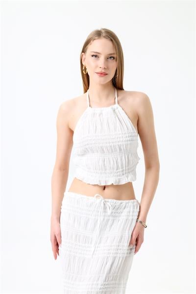 Boho  Gipeli Şifon  Büstiyer Etek Takım