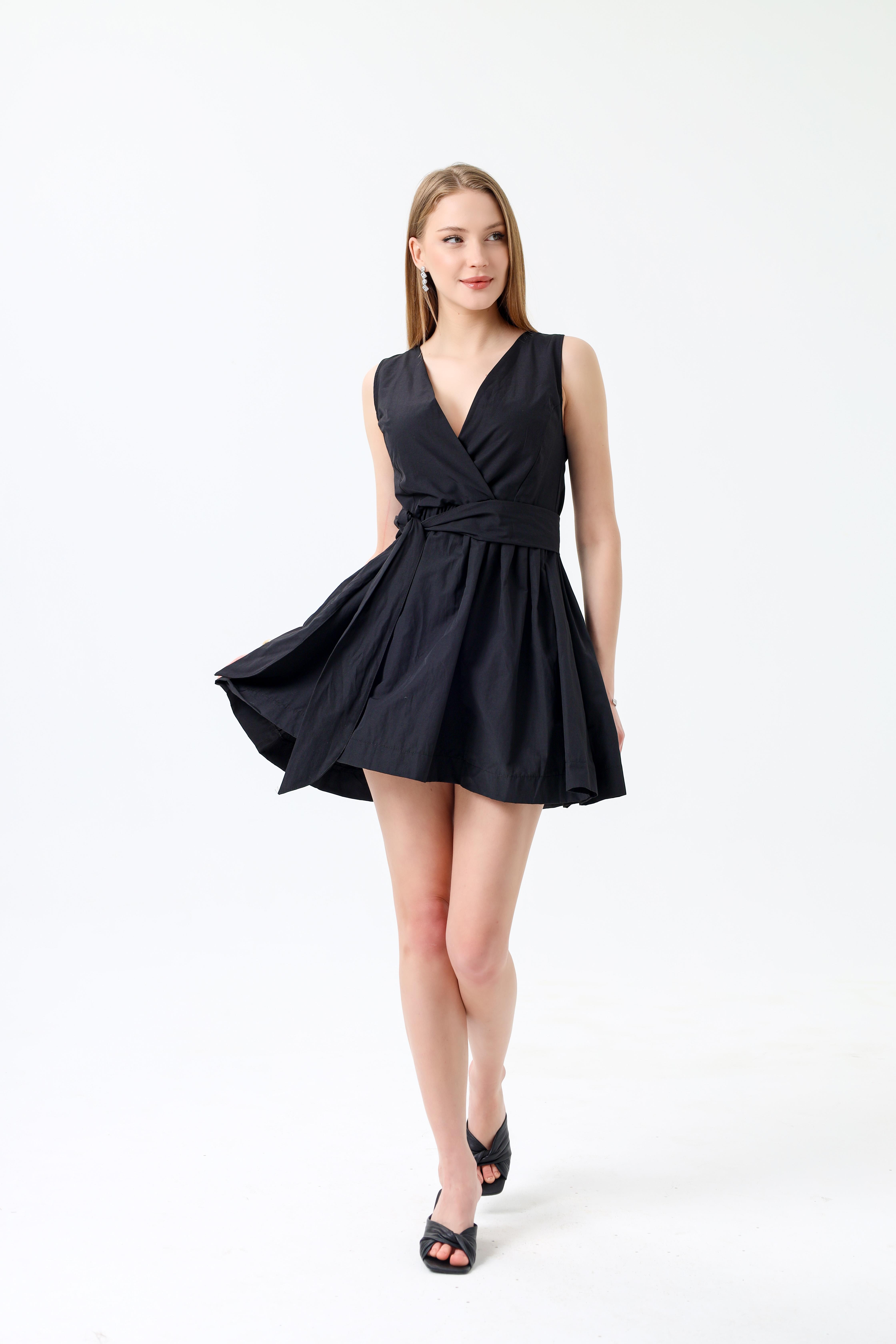 Cotton Bağlamalı Midi Elbise