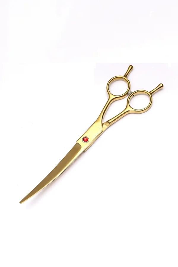 7 İnç Kavisli Evcil Hayvan Tıraş Makası - Gold