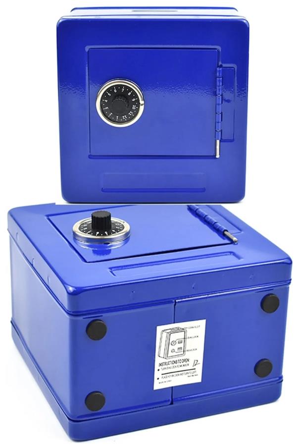 Şifreli Çelik Kasa Mavi 130x100mm