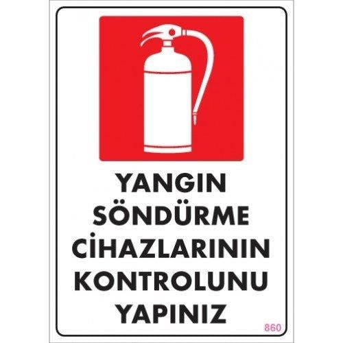 SÖNSAN UYARI LEVHALARI ''YANGIN SÖNDÜRME ….'' PVC 25*35