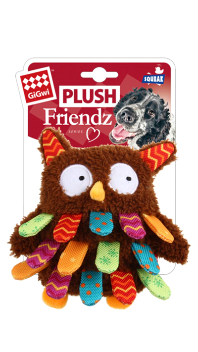 GiGwi Plush Friendz Sesli Baykuş Köpek Oyuncağı 13cm