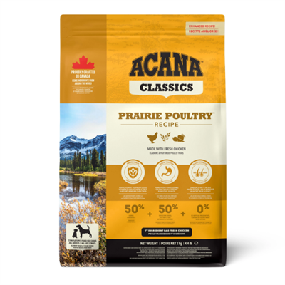 Acana Classics Prairie Poultry Tavuklu ve Hindili Düşük Tahıllı Köpek Maması 2kg