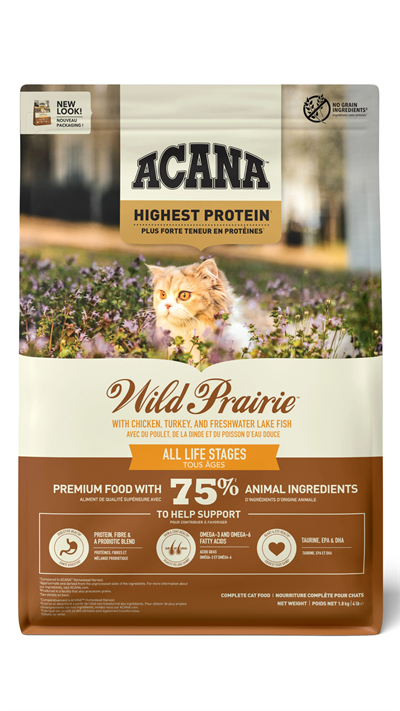 Acana Wild Prairie Tavuklu ve Balıklı Tahılsız Kedi Maması 1,8kg