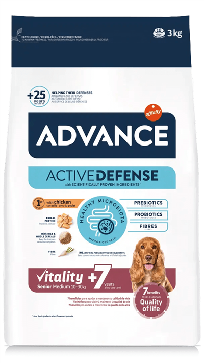 Advance Senior Tavuklu ve Pirinçli Orta Irk Yetişkin Köpek Maması 3kg