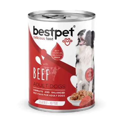BESTPET DOG WITH BEEF IN GRAVY 400 G 24 ADET