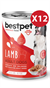 BestPet Kuzulu Yetişkin Köpek Konservesi 400gr 12 Adet
