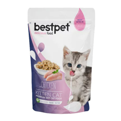 BestPet Pouch Tavuklu Yavru Kedi Konservesi 85gr