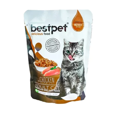 BestPet Pouch Tavuklu Yetişkin Kedi Konservesi 85gr