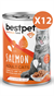 BestPet Somon Balıklı Yetişkin Kedi Konservesi 400gr 12 Adet