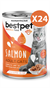 BestPet Somonlu Kısırlaştırılmış Kedi Konservesi 400gr 24 Adet