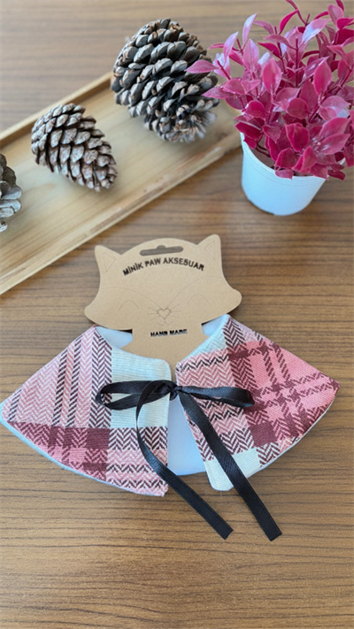 Kedi ve Köpek Beyaz Panço Tasma