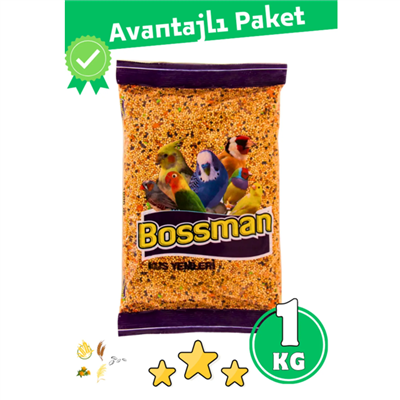 Bossman Muhabbet Kuş Yemi 1 Kg
