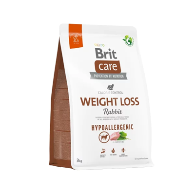 Brit Care Hypo-Allergenic Weight Loss Tavşan Etli Kilo Dengeleyici Yetişkin Köpek Maması 3kg