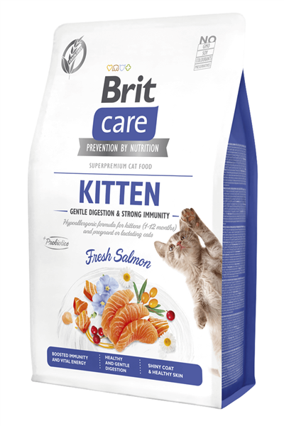 Brit Care Gentle Digestion & Strong Immunity Somonlu Tahılsız Yavru Kedi Maması 2kg